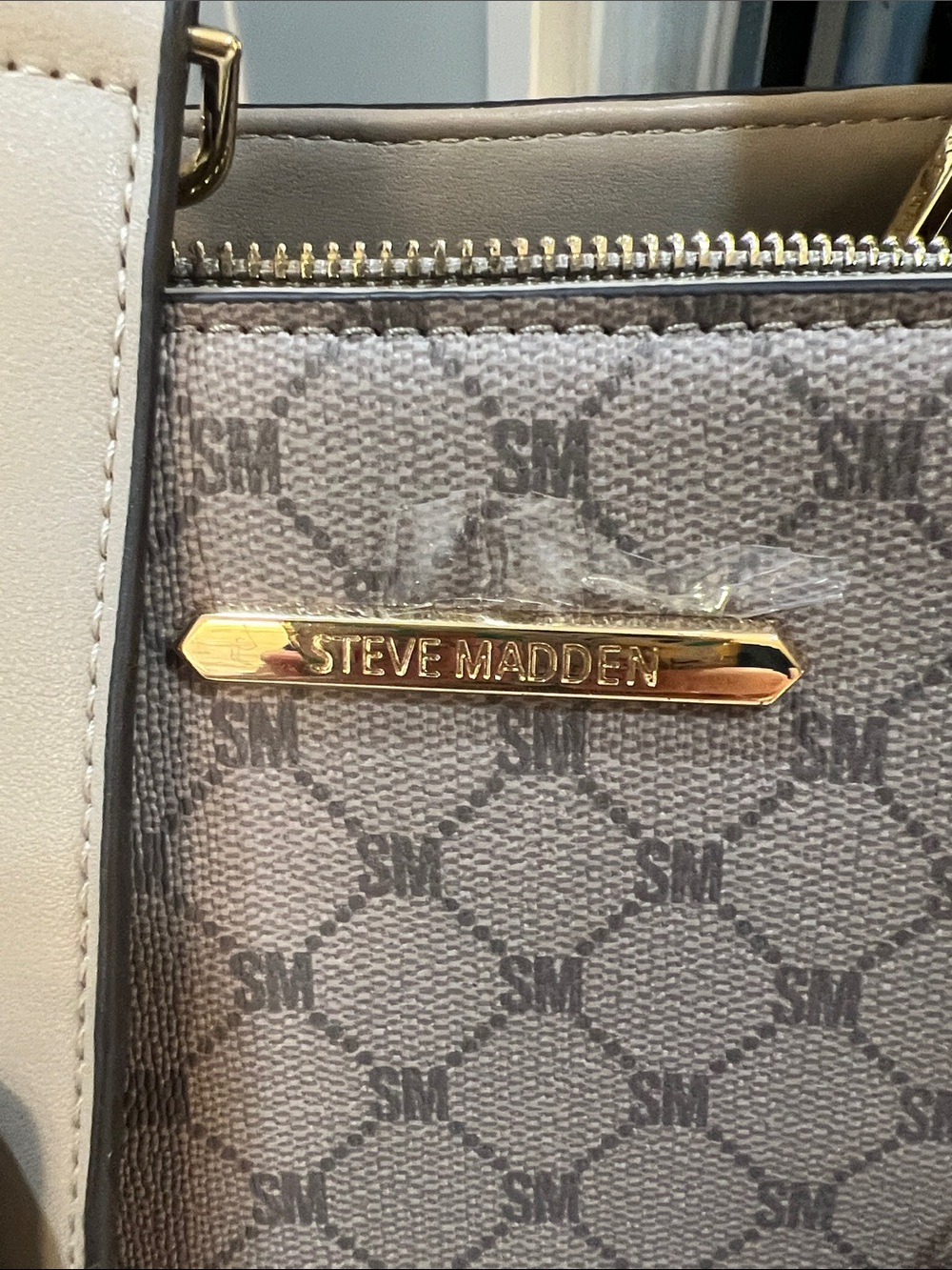 Steve Madden Beige Floral-Embroidered Dome Satchel - Picture 2 of 16